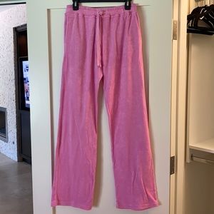 NWT bubble gum pink terry joggers with drawstring waste!